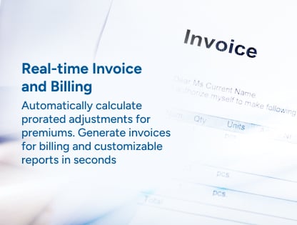 Real-time invoice and billing