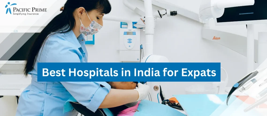 Image of Patient Receiving A Dental Check-up with text overlay of "Best Hospitals in India for Expats"